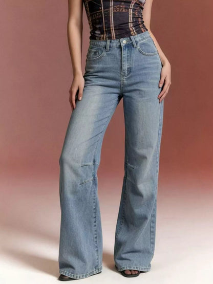 Hazel Blues® |  Wide Leg Wash Jeans