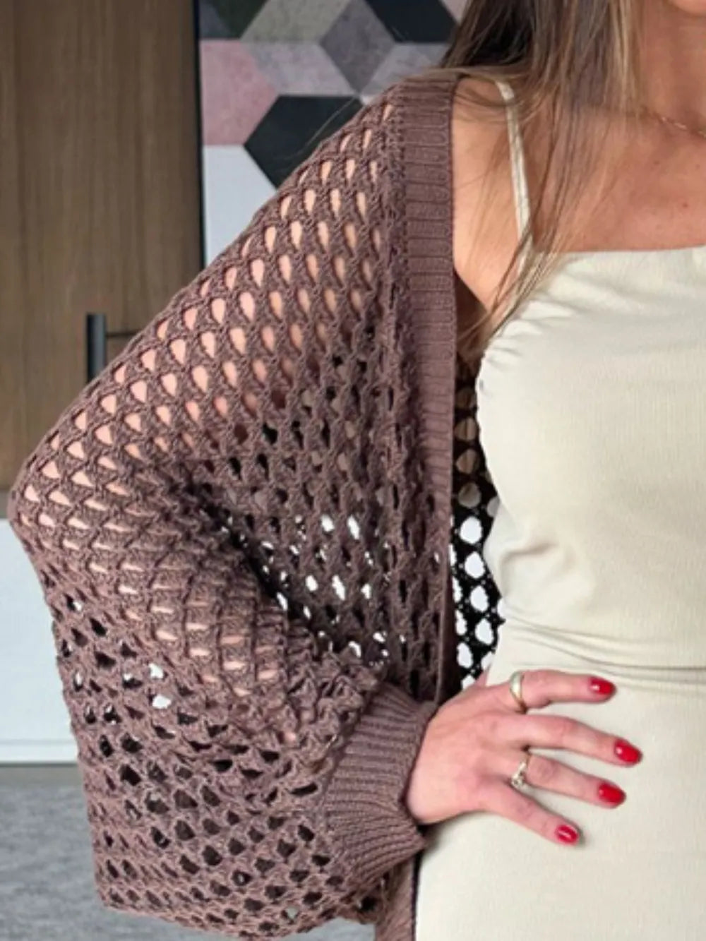 Hazel Blues® | Hollow Out Open Front Cover-Up