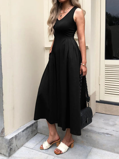 Hazel Blues® |  V-Neck Midi Tank Dress