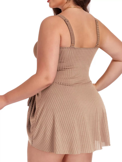 Hazel Blues® | Ruched One-Piece Swim Dress