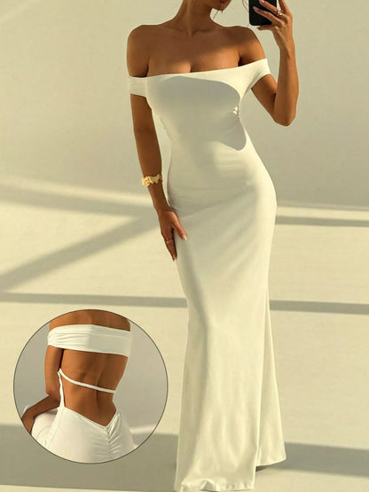 Hazel Blues® |  Backless Off-Shoulder Bodycon Mermaid Maxi Dress