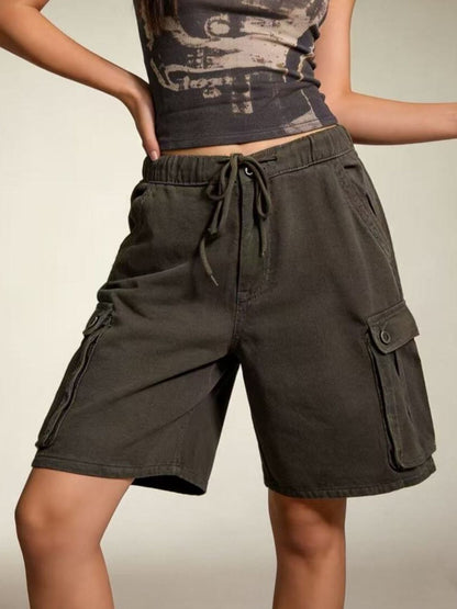 Hazel Blues® |  Cargo Shorts with Drawstring