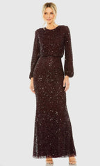 Long Sleeve Formal Gown: Mac Duggal 10044