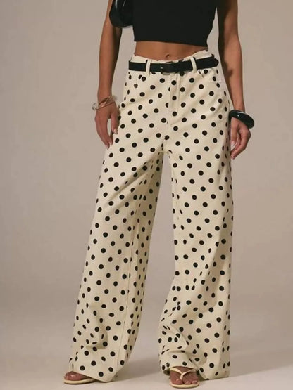 Hazel Blues® |  Polka Dot Wide Leg Jeans