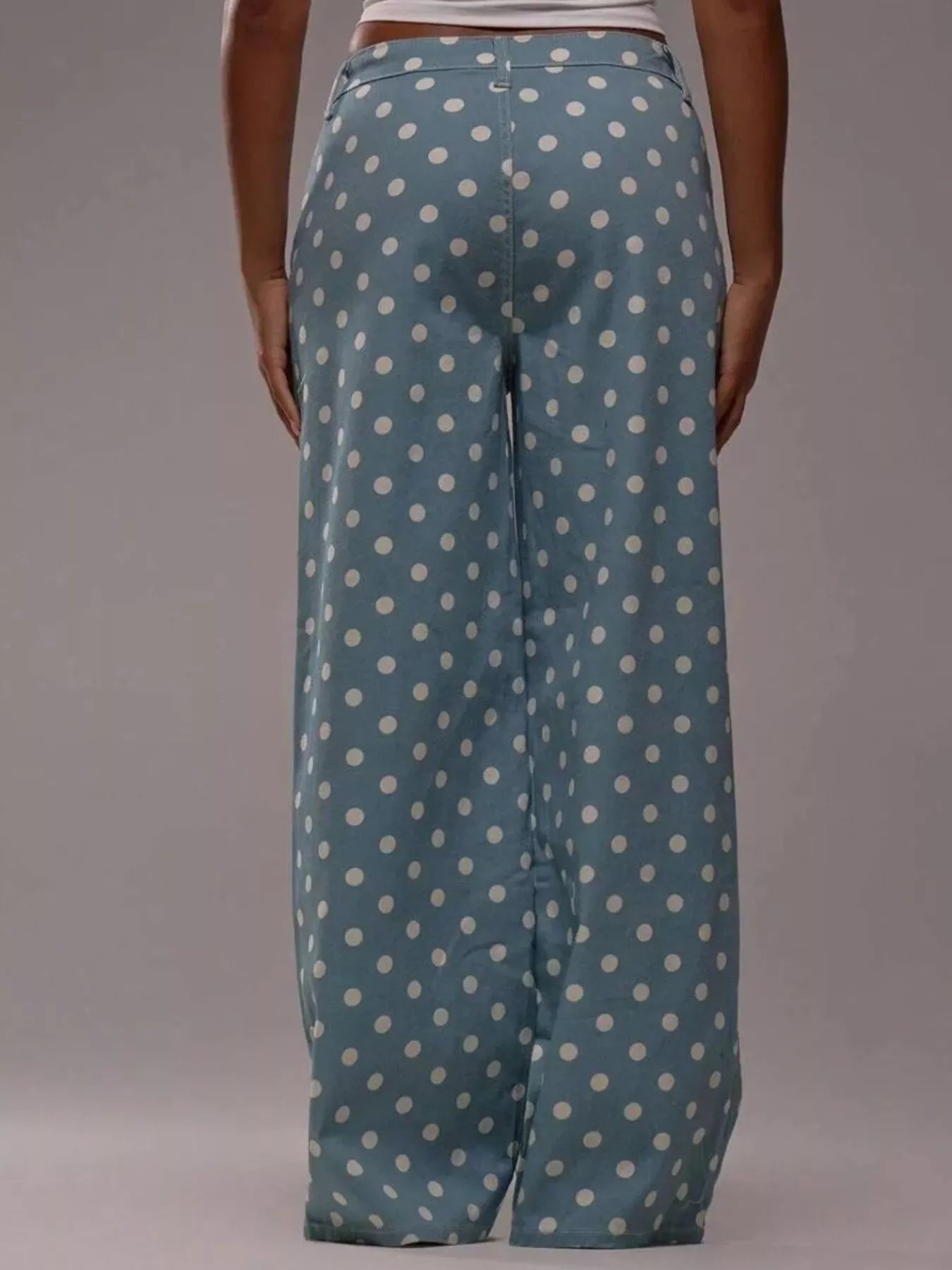 Hazel Blues® |  Polka Dot Wide Leg Jeans