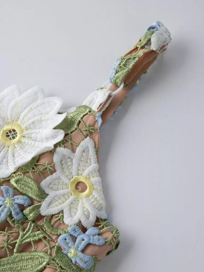 Hazel Blues® |  Floral Embroidered Maxi Dress