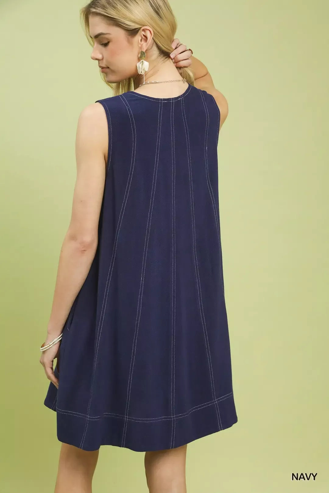 Hazel Blues® |  Umgee Linen Sleeveless Swing Dress