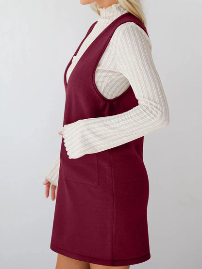 Hazel Blues® |  Sleeveless Knit Dress with Pockets