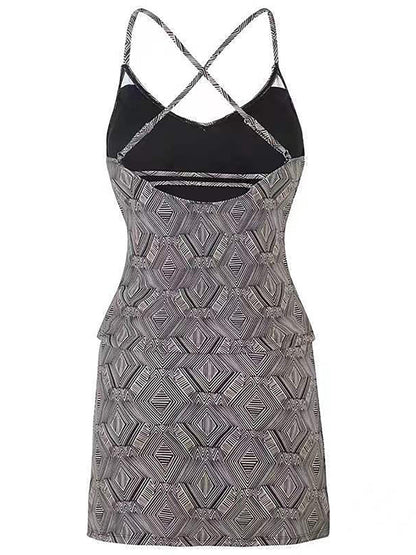 Hazel Blues® | V-Neck Spaghetti Strap Top and Skirt Swim Set