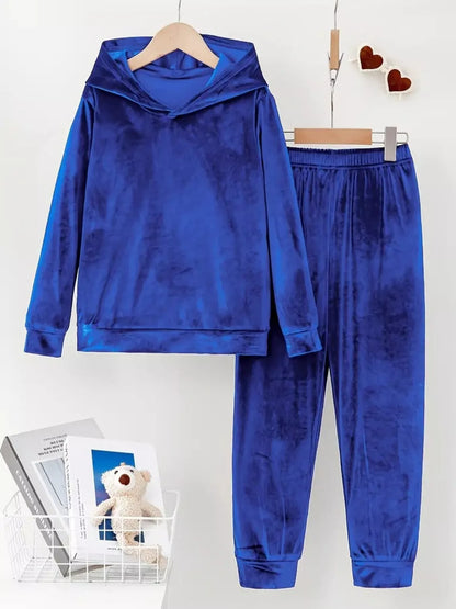 Hazel Blues® | Velvet Hoodie and Pants Set