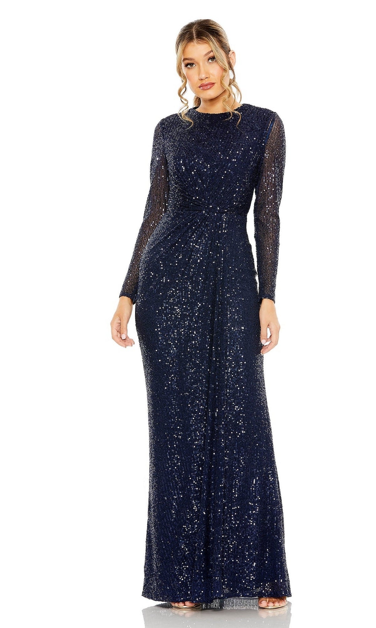 Long Sleeve Sequin Formal Dress: Mac Duggal 11659
