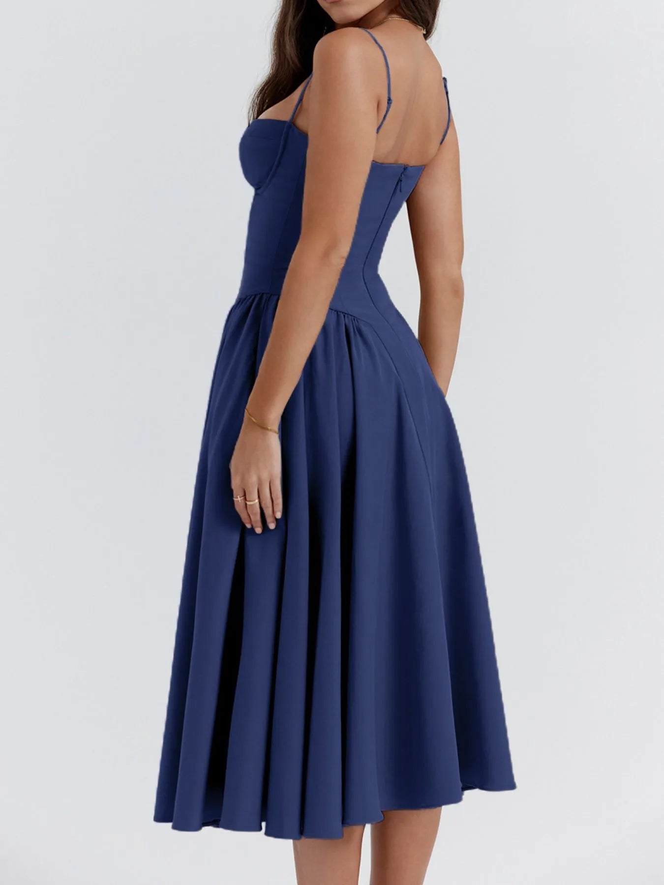 Hazel Blues® |  Ruched Sweetheart Neck Cami Dress