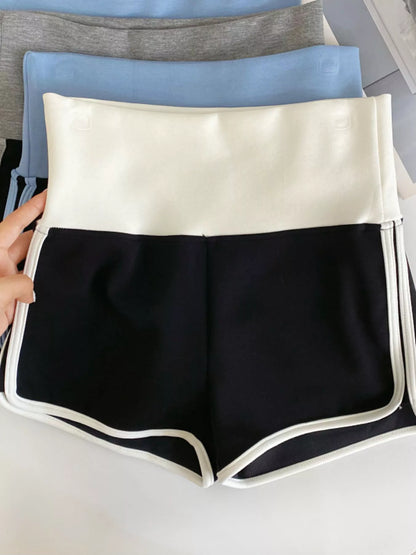 Hazel Blues® |  High Waist Contrast Trim Shorts