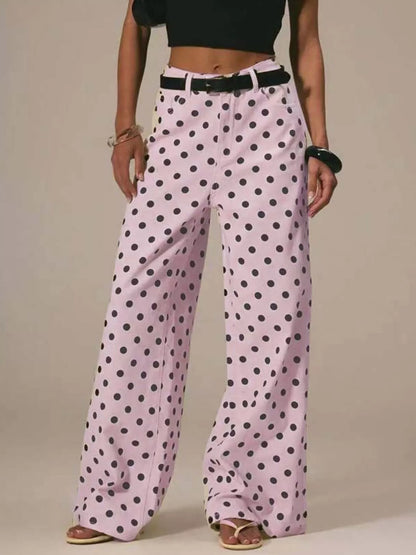 Hazel Blues® |  Polka Dot Wide Leg Jeans