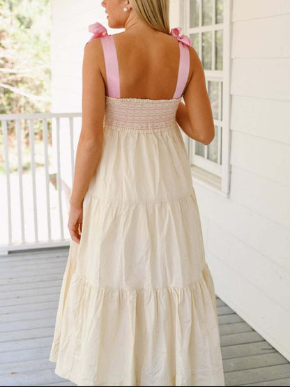 Hazel Blues® |  Tiered Tie Shoulder Midi Cami Dress