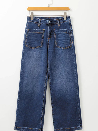 Hazel Blues® |  Patch Pocket Shift Jeans