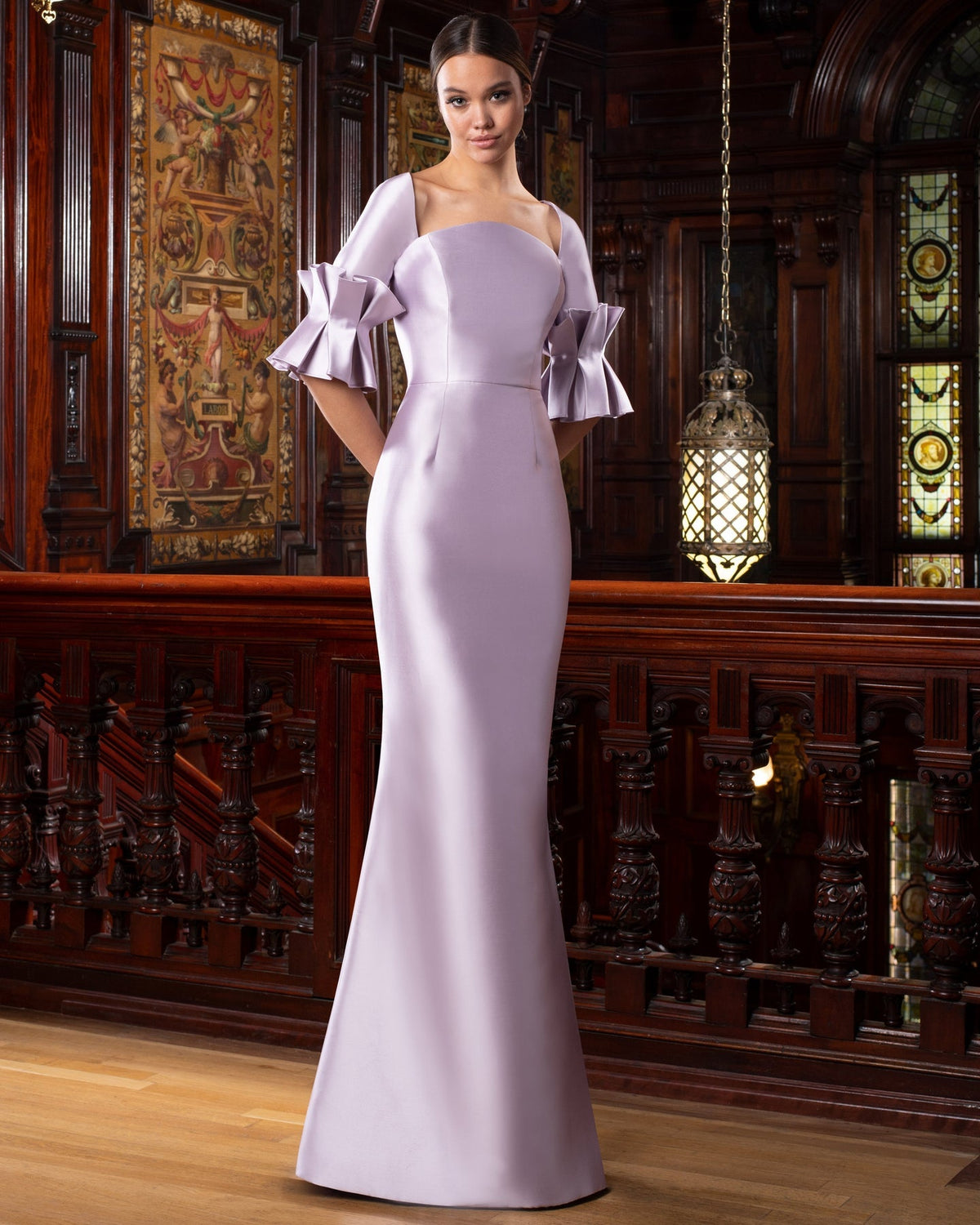 Alexander by Daymor 1584 Pleated Long Formal Evening Dress