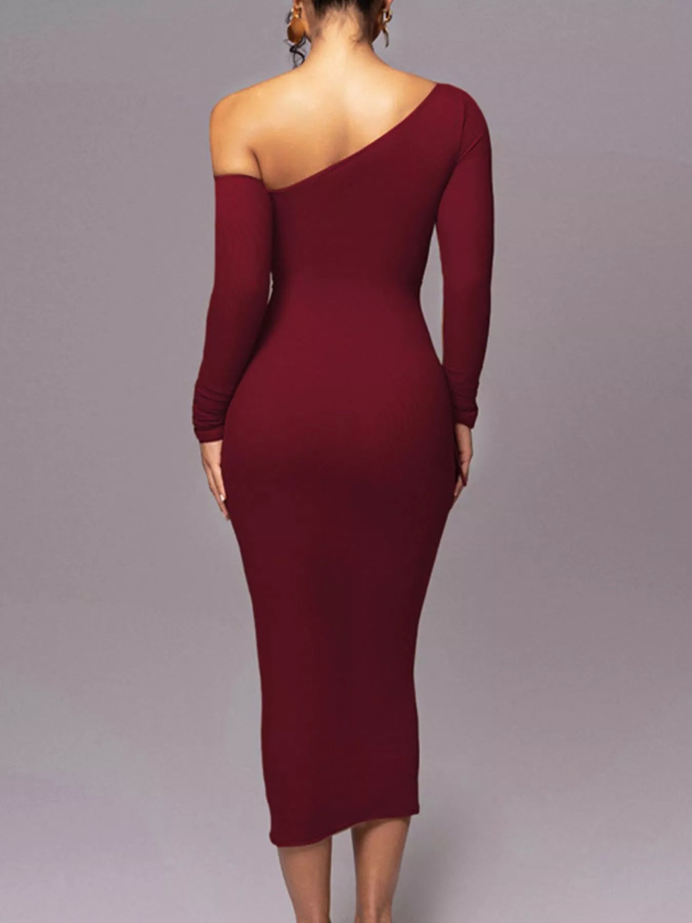 Hazel Blues® |  One-Shoulder Ruched Bodycon Midi Dress