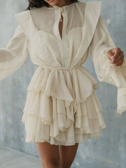 Hazel Blues® |  Ruffled Long Sleeve Mini Dress