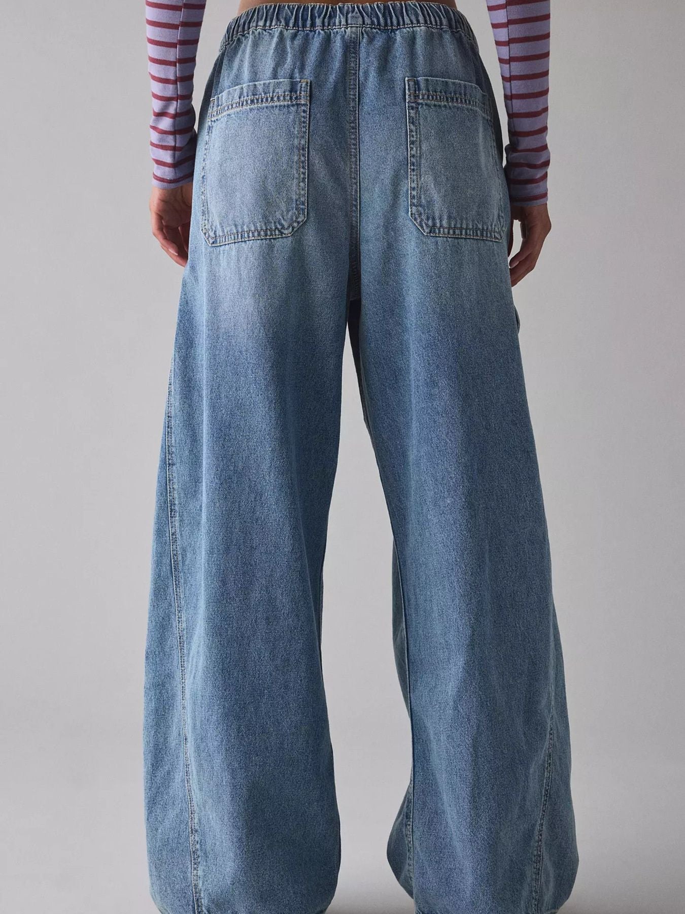 Hazel Blues® |  Drawstring Waist Cargo Jeans