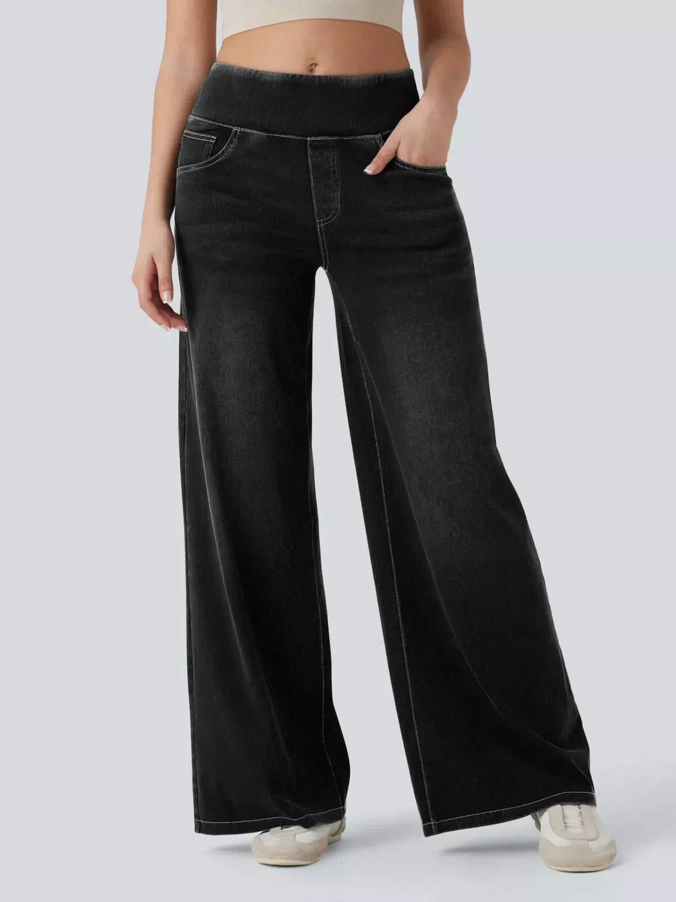 Hazel Blues® |  High-Waisted Wide Leg Jeans