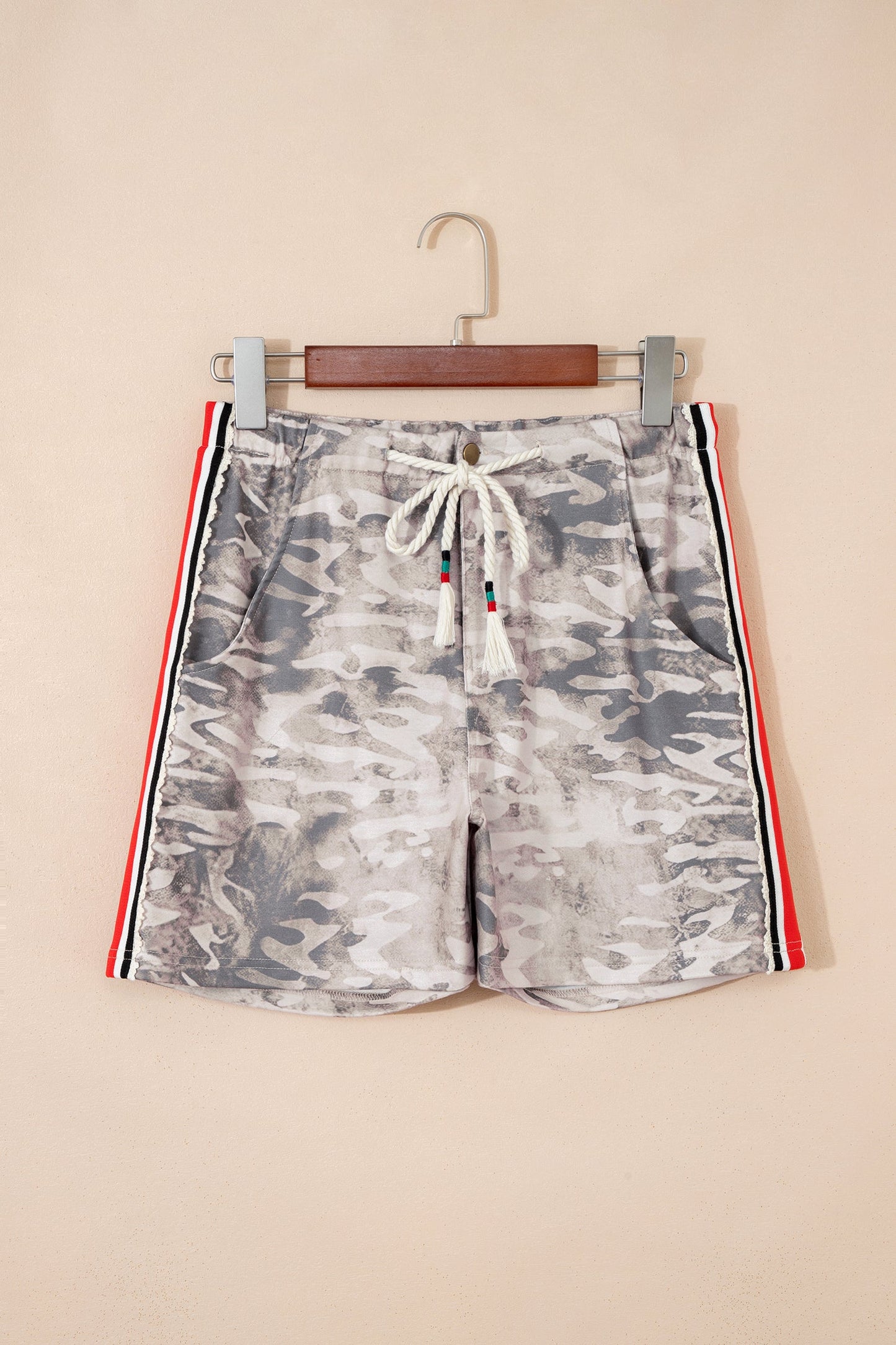 Hazel Blues® |  Backroad Babe Shorts | Camo Striped Shorts
