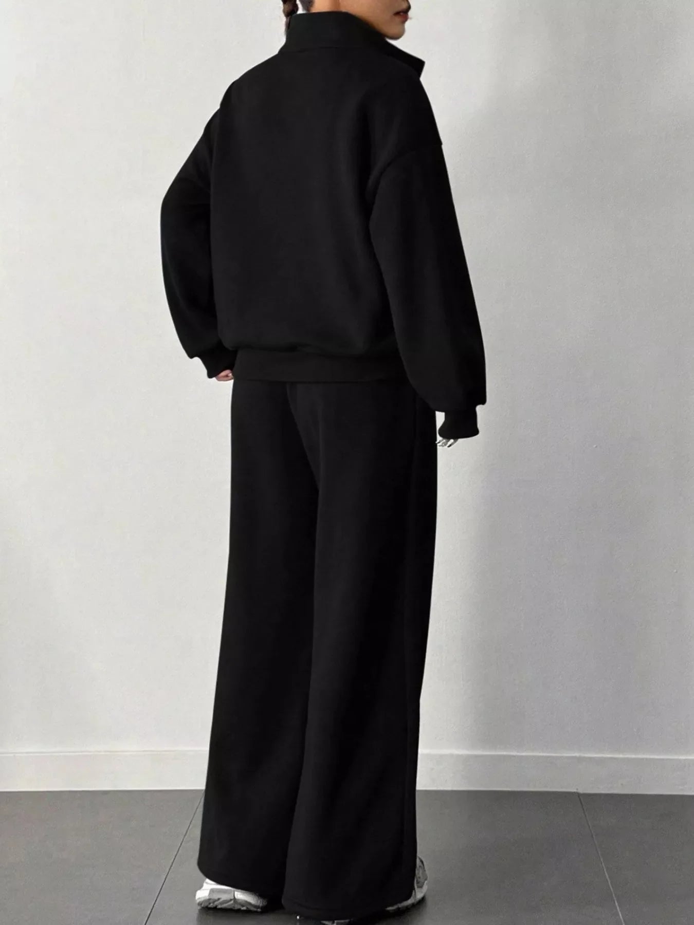 Hazel Blues® |  Half-Zip Long Sleeve Sweatshirt and Pants Set