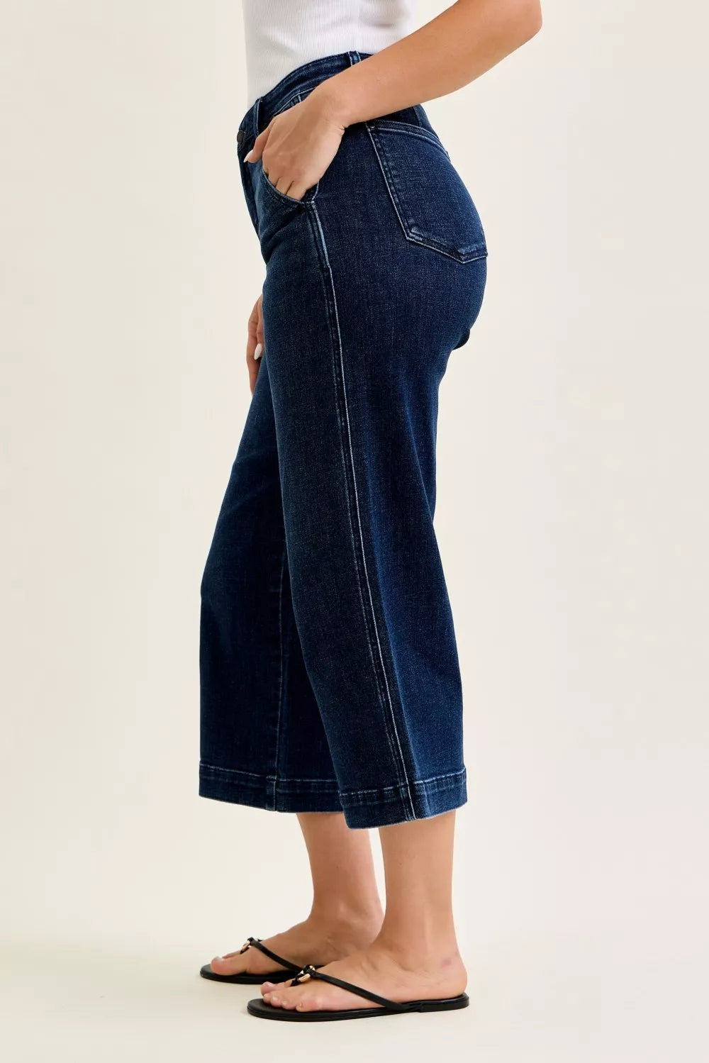 Hazel Blues® |  Judy Blue High Waist Ankle Wide Jeans