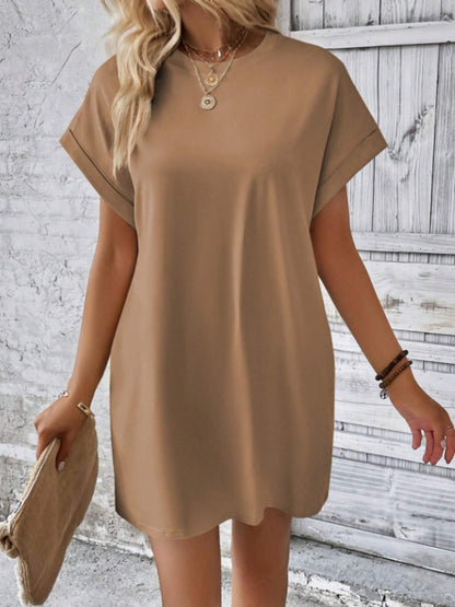 Hazel Blues® |  Short Sleeve Mini Tee Dress with Pockets