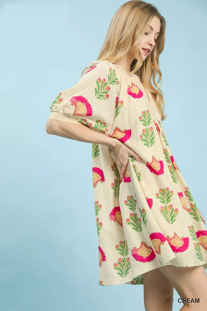 Hazel Blues® |  Umgee Abstract Print Mini Dress