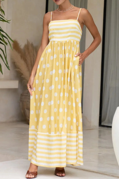 Hazel Blues® |  Polka Dot Square Neck Cami Dress