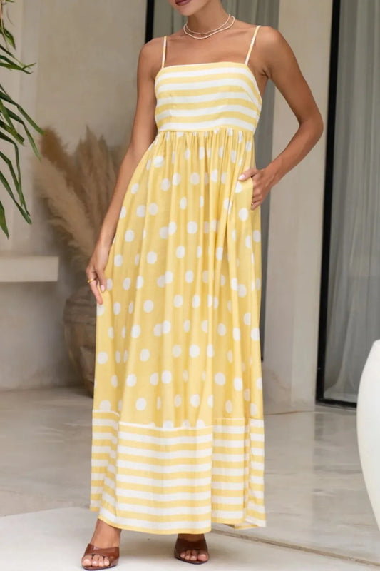Hazel Blues® |  Polka Dot Square Neck Cami Dress