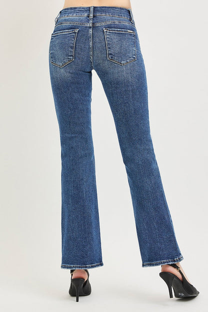 Hazel Blues® |  RISEN Tummy Control Low Rise Bootcut Jeans
