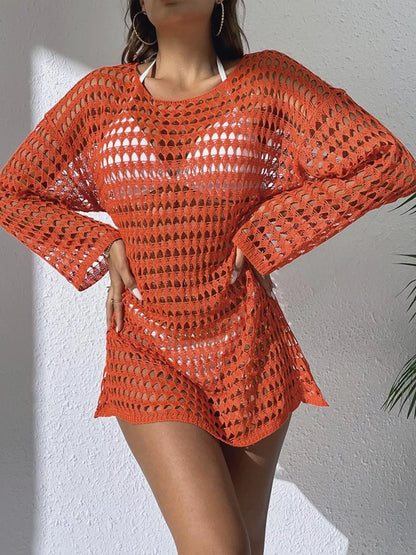 Hazel Blues® | Crochet Knit Long Sleeve Cover-Up