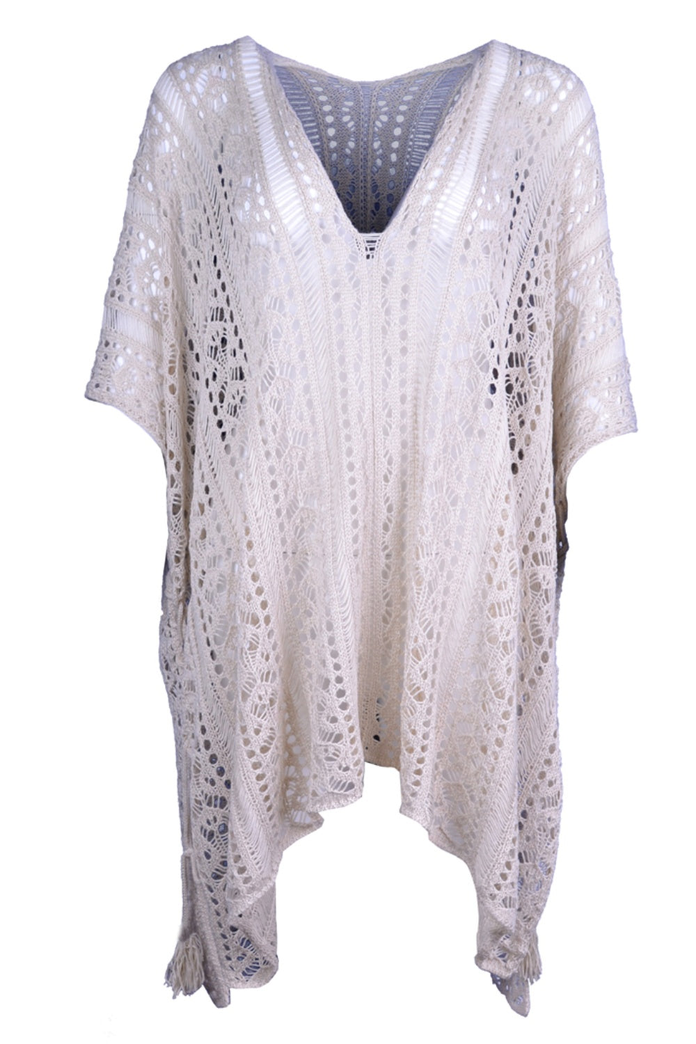 Hazel Blues® | Cutout V-Neck Cover-Up with Tassel
