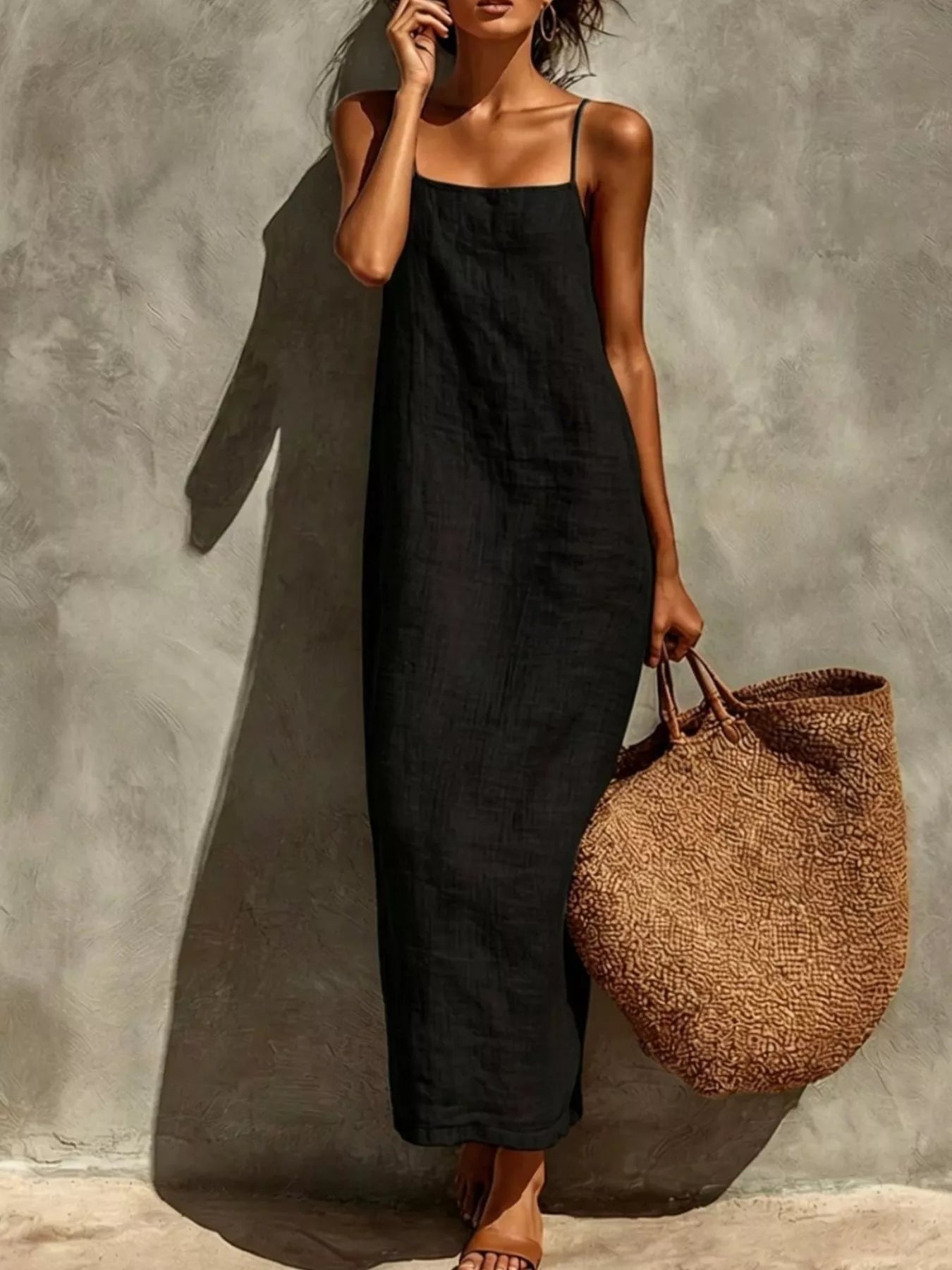 Hazel Blues® |  Sleeveless Linen Casual Maxi Dress