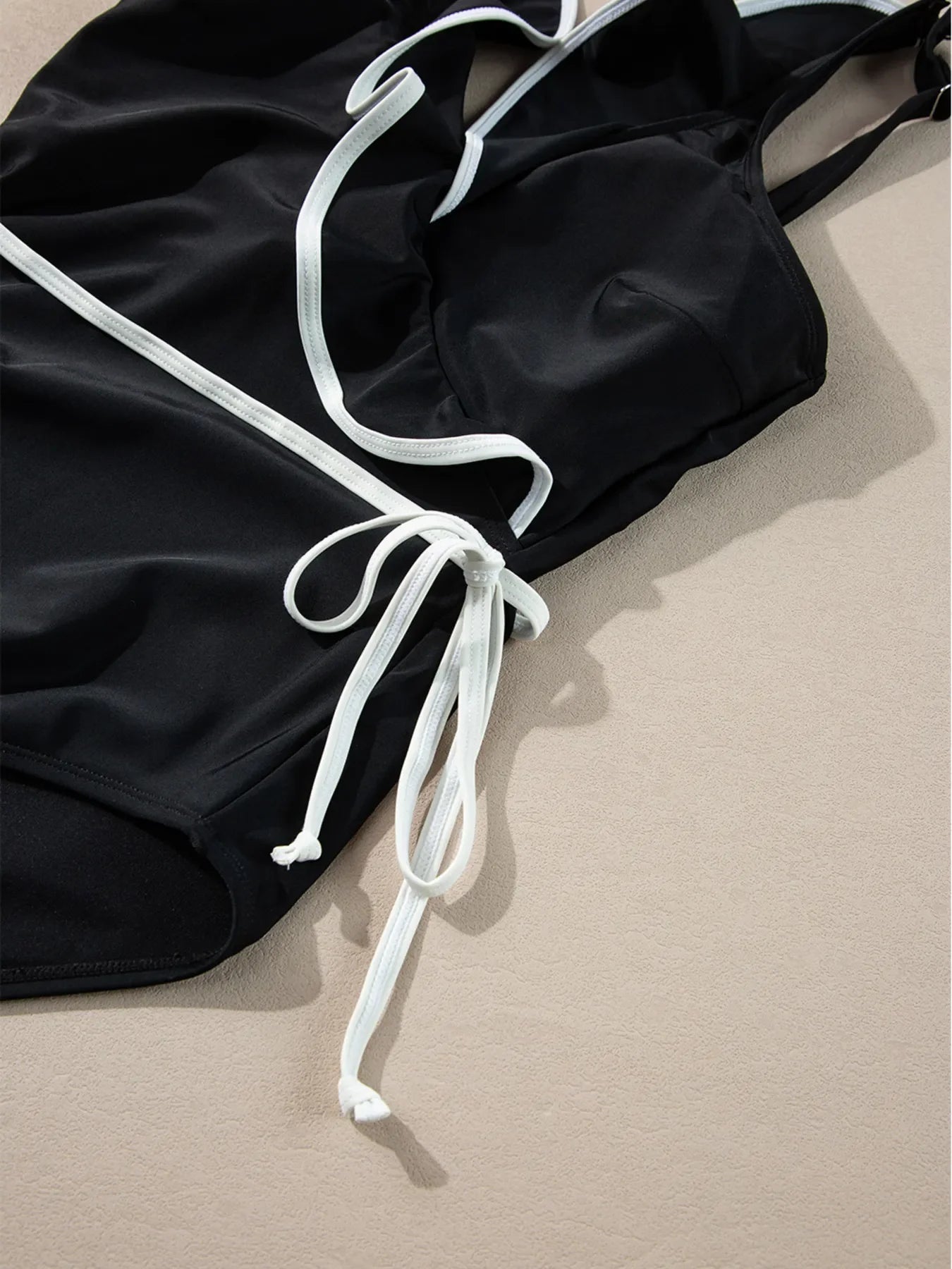 Hazel Blues® | Ruffle Trim V-Neck One-Piece Swimsuit