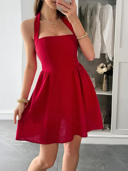 Hazel Blues® |  Halter Neck Summer Mini Dress