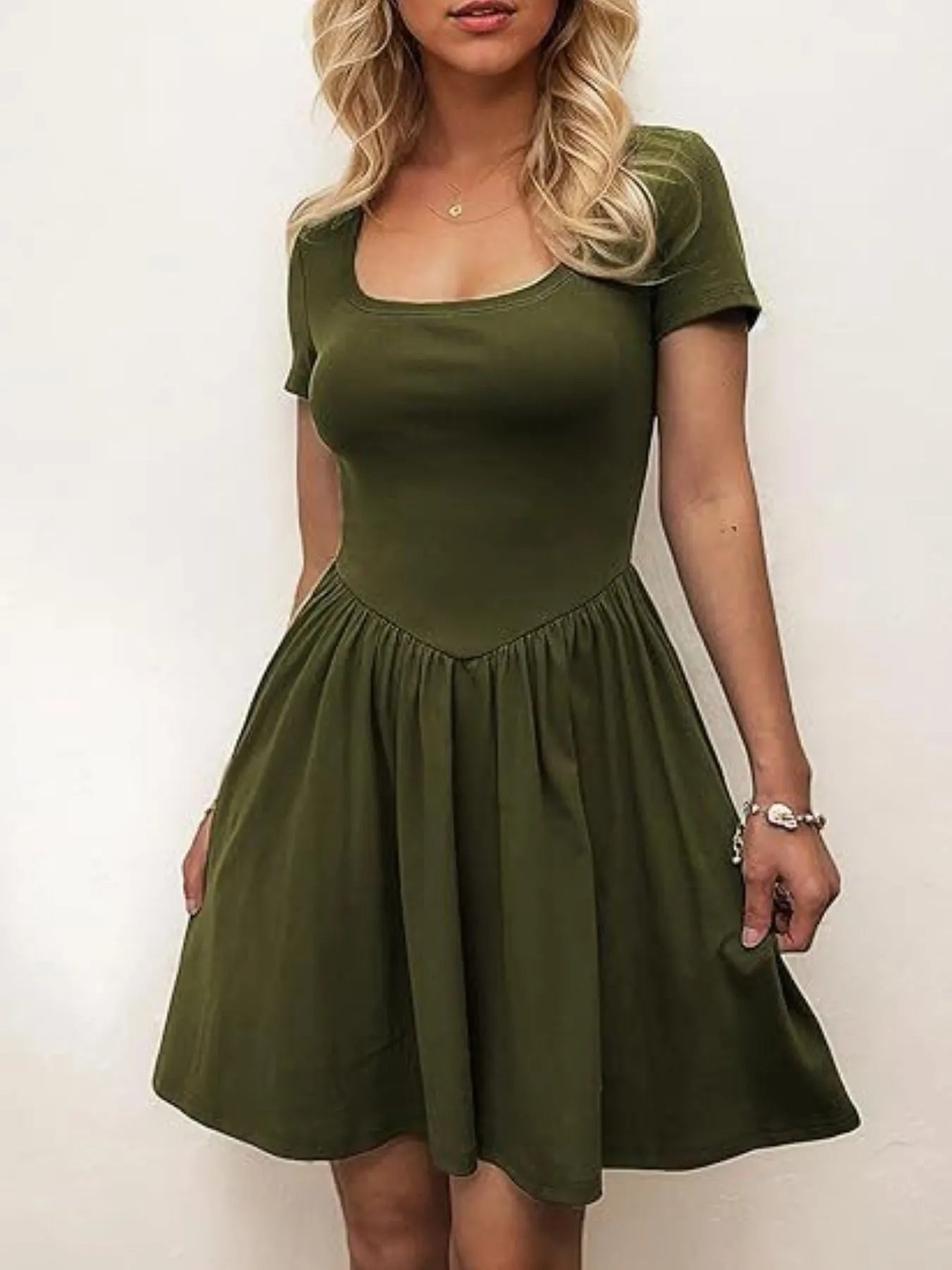 Hazel Blues® |  Short Sleeve Round Neck Mini Dress