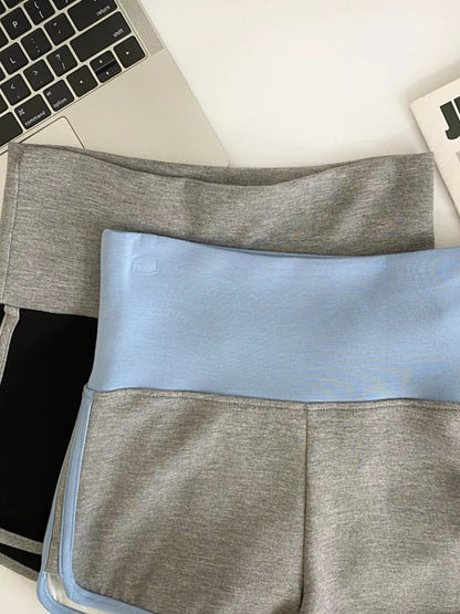 Hazel Blues® |  High Waist Contrast Trim Shorts