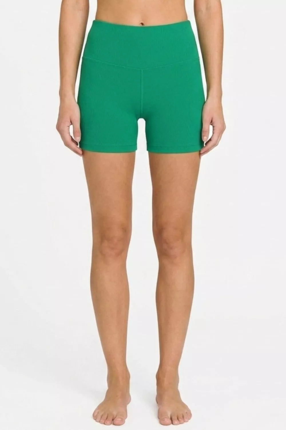 Hazel Blues® |  Brushed Microfiber Wide Waistband Biker Shorts
