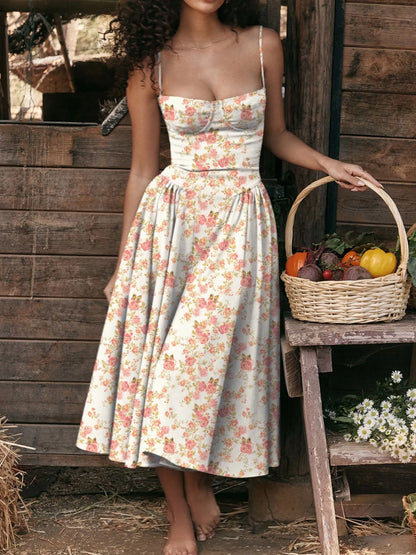 Hazel Blues® |  Ruched Sweetheart Neck Cami Dress