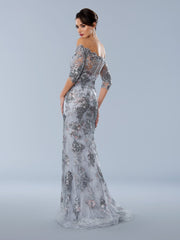Stella Couture 24366 Long Formal Beaded Applique Evening Dress