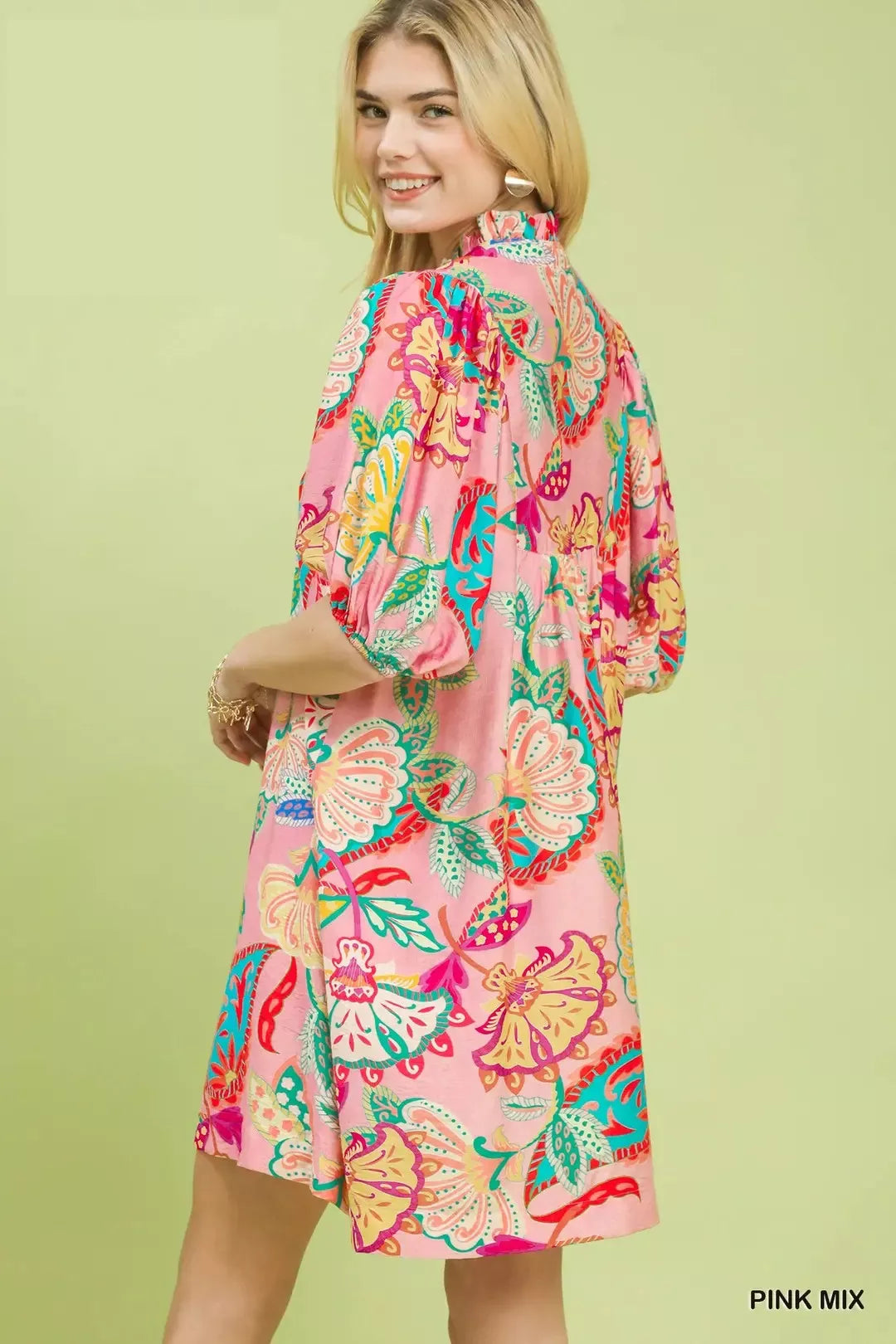 Hazel Blues® |  Umgee Paisley Print Mini Dress