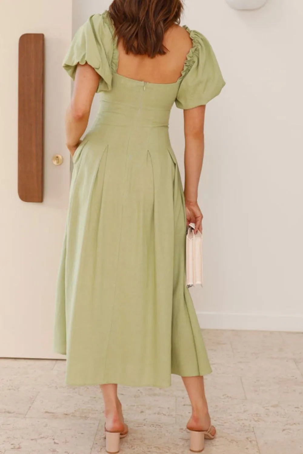 Hazel Blues® |  Sweetheart Neck Puff Sleeve Dress