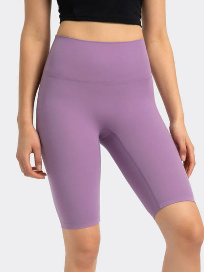 Hazel Blues® |  Millennia High Rise Wide Waistband Active Shorts