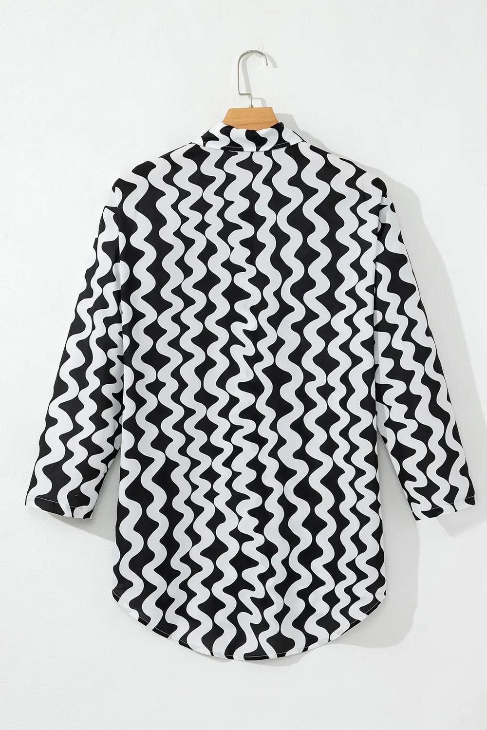 Hazel Blues® | Button Down Contrast Striped Cover-Up