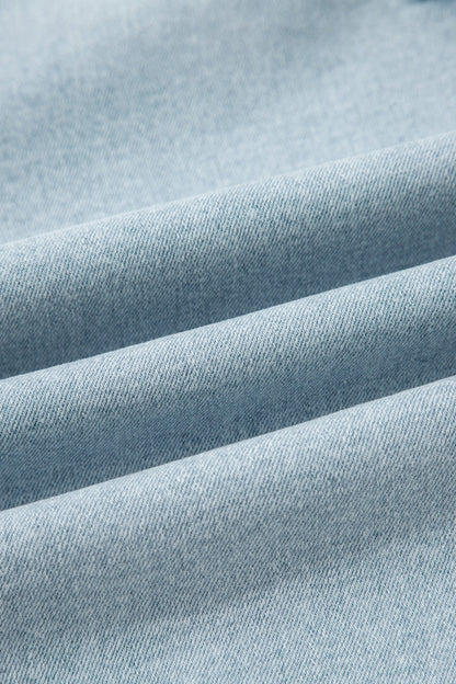 Hazel Blues® |  Beau Blue Frayed Cropped Straight Jeans