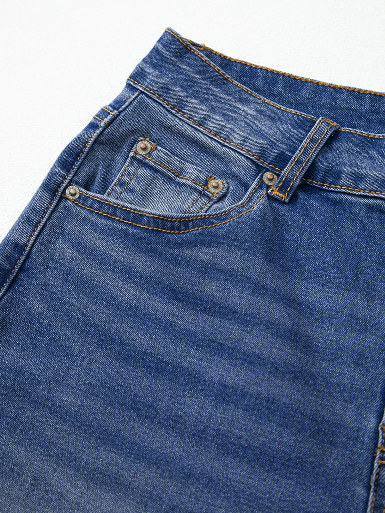 Hazel Blues® |  Raw Hem Unique Cuffs Straight High Rise Loose Jeans