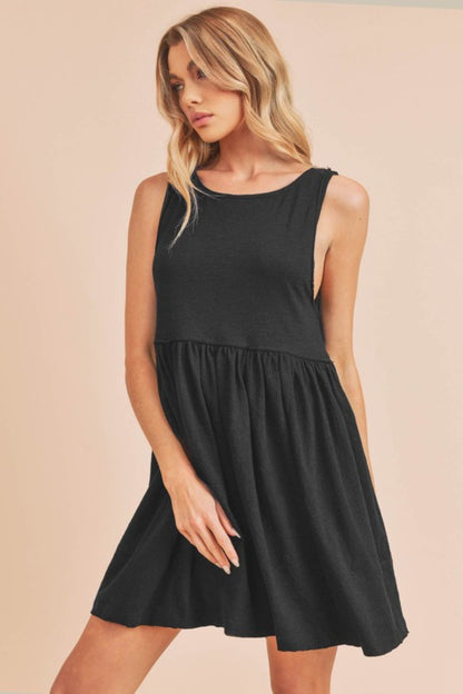 Hazel Blues® |  Aemi + Co Round Neck Mini Tank Dress